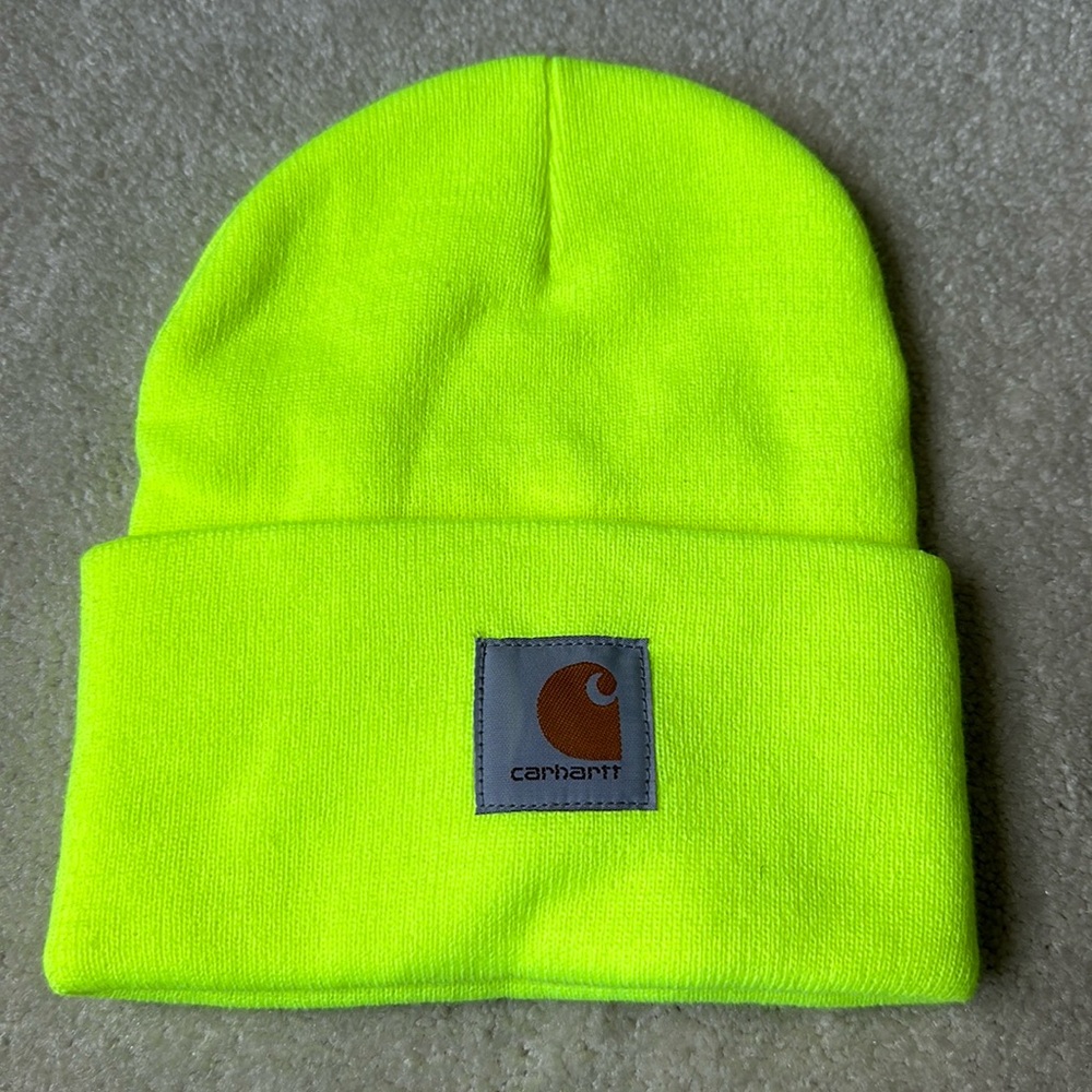 Neon Yellow/Green Carhartt Beanie New